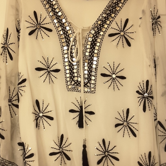 Ruby Yaya Alicante Embroidered Tie Front Tunic. - Picture 7 of 7